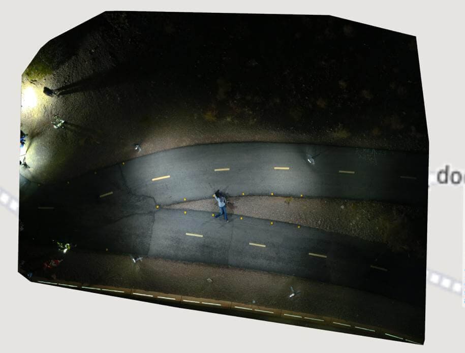 Final 2D orthomosaic map of the scene