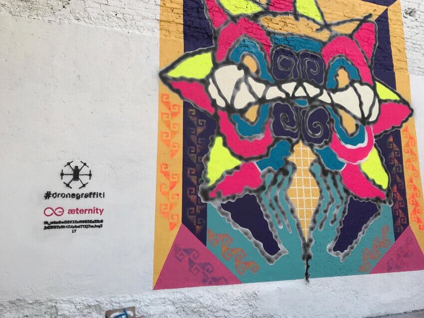 Artist Mr Kone Graffiti Painted on the Wall