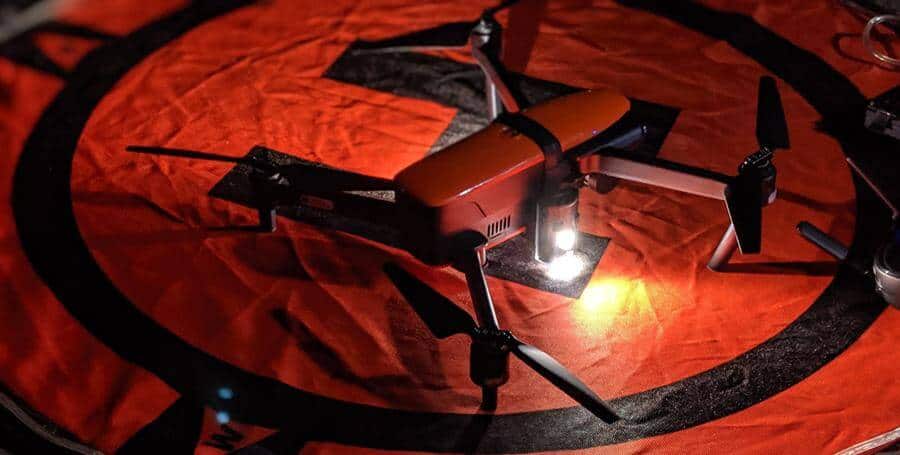 Autel EVO drone with FoxFury lighting system (coming soon) before flight