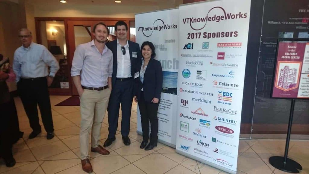 Hatchery Accelerate Program Manager Joe Allen and Tekuma at VTKnowledgeWorks