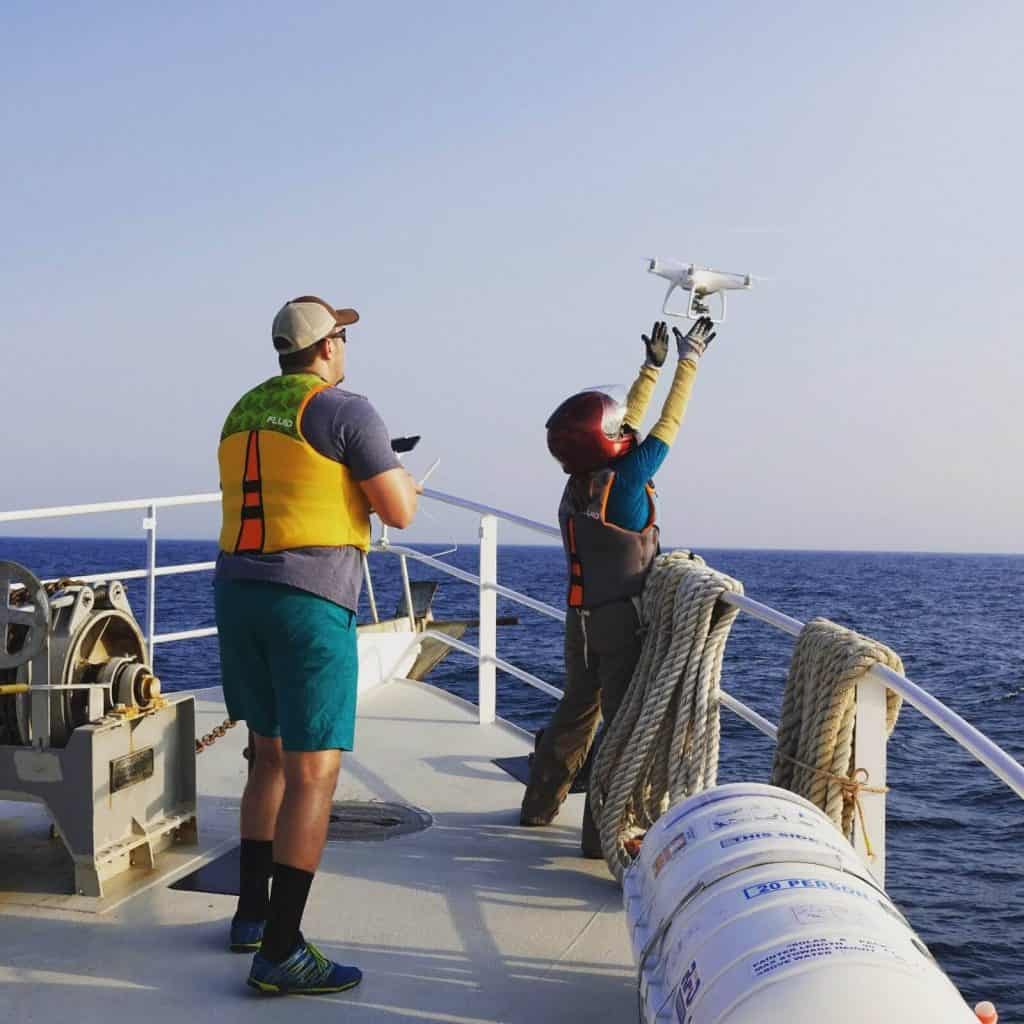 Schmale and Ross Operating the Drone
