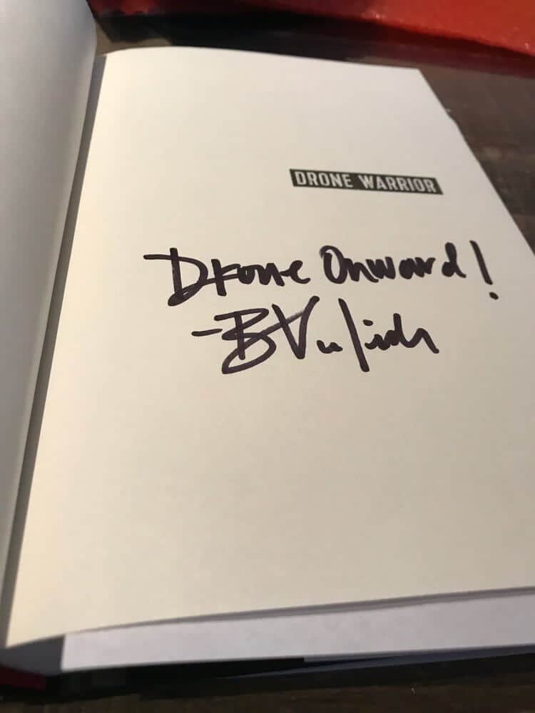 Signed Drone Warrior Book for drones and drone pilots