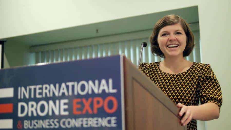 drone girl in international drone expo
